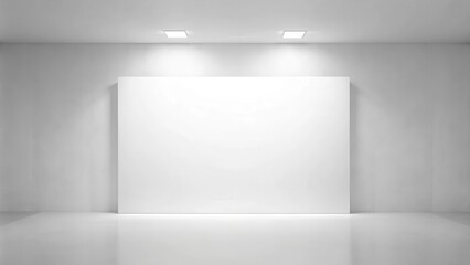Fototapete - Blank wall in a minimalist, brightly lit interior space, perfect for showcasing products or artwork