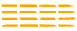 © ArtEternal - Orange vector marker graphic stylish element. Selecting and underlining text. Brush lines. Handmade marker strokes. Stripes of text markers.