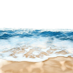 Ocean Sandy Bottom Summer on transparent background.