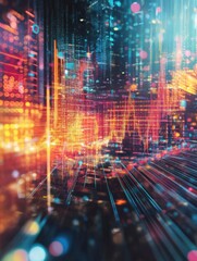 Poster - Abstract visuals represent financial growth and tax efficiency as integral aspects of the evolving digital world