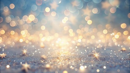 Leinwandbilder - Shimmering Lights and Sparkling Glitter on a Silver Surface A Festive Background