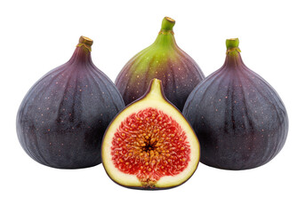 Poster - Fresh fig fruits isolated on white background, no depth of field, sharp .