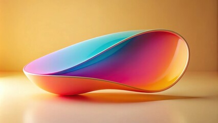 Poster - Abstract Colorful Swirling Form on a Smooth Surface