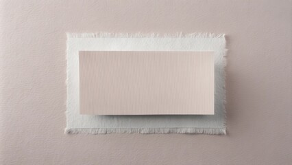 Poster - Elegant textured paper mock-up with a neutral color palette and frayed edges ideal for branding and design projects