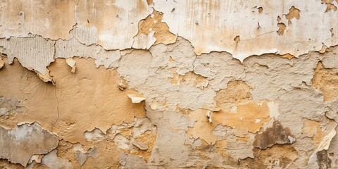 Poster - Textured Background of Weathered Wall with Flaking Paint