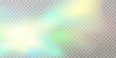 Wall Mural - colourful vector lens, crystal rainbow light and flare transparent effects.overlay for backgrounds.t