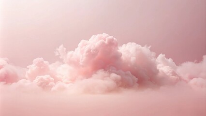 Poster - Dreamy Pink Cloudscape A Serene and Soft Atmospheric Image