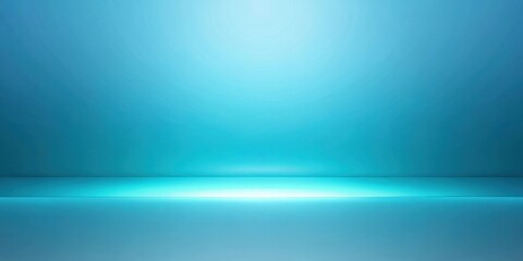 Aufkleber - Serene Aqua Studio Backdrop A Smooth, Minimalist, and Versatile Blue Gradient Background for Product Displays and Presentations
