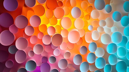 Poster - Colorful Abstract Design Showcasing Vibrant Circles With Varied Sizes and Hues in a Playful Composition