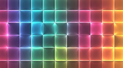 Poster - Colorful Grid Pattern With Vibrant Squares and Smooth Gradients in a Seamless Design