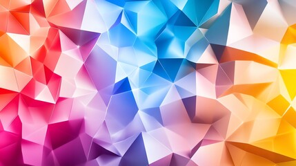 Poster - Colorful Geometric Pattern With Vibrant Hues and Sharp Angles in a Modern Abstract Design