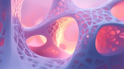 Poster - Exploration of Intricate Patterns and Colors in a Surreal Abstract Environment