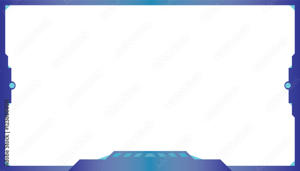 Streaming Twitch blue and white frame Stock Vector | Adobe Stock