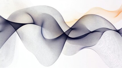 Poster - Abstract Waves of Colorful Lines Flowing Together in a Seamless Motion Creating a Sense of Movement and Fluidity Against a Soft Background