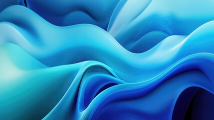 Poster - Fluid Waves of Blue Abstract Texture Representing Motion and Harmony, Perfect for Modern Artworks, Backgrounds, and Digital Designs Emphasizing Serenity and Calmness