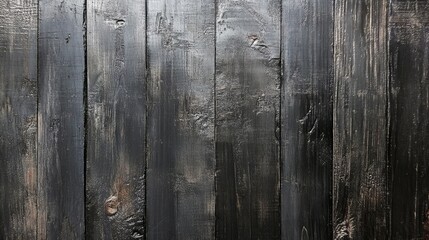 Poster - Rustic Black Wooden Planks with Distressed Texture Ideal for Backgrounds in Design Projects, Interior Decor, or Crafting Applications