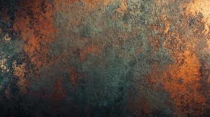 Poster - Textured Abstract Background with Earthy Tones of Rusty Orange, Deep Blue, and Aged Copper for Artistic and Creative Design Applications