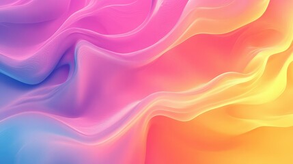 Poster - Vibrant Abstract Waves of Color Blending Together in a Smooth Fashion Creating a Dreamlike Background Artwork for Creative Projects and Designs