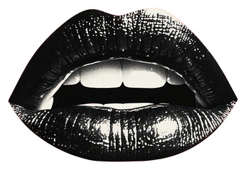 Poster - PNG An isolated black and white real lipstick background graphic modern.