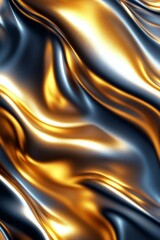Poster - Swirling patterns of gold and black create a rich texture that evokes luxury and sophistication, perfect for contemporary artistic applications