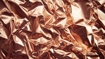 Aufkleber - Crinkled Copper Foil Textured Background Ideal for Use in Modern Design, Product Mockups, and Creative Projects Featuring Metallic Shimmering Effects