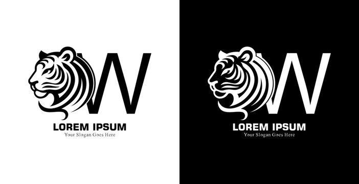 The logo design is in the shape of a tiger's head combined with the letter W
