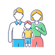 © Waliul - family icon, family vector illustration-simple illustration of family, perfect for family logos and icons