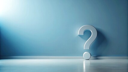 Poster - A large question mark stands alone in an empty room, symbolizing uncertainty and the search for answers.