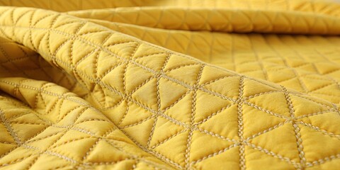 Aufkleber - A yellow quilt with a diamond pattern