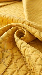 Aufkleber - A yellow fabric with a diamond pattern
