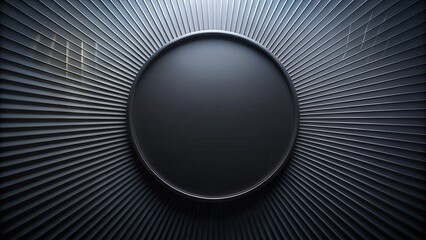 Fototapete - Abstract Dark Gray Circular Design with Radial Lines