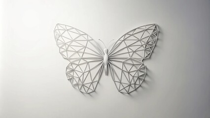 Wall Mural - Geometric Butterfly Wall Decor Elegant Low-Poly Design for Modern Home