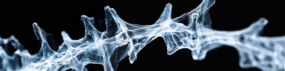 Poster - Abstract Image of a Translucent, Interconnected Filament Structure