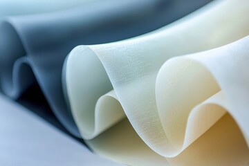 Poster - Macro of colorful curved sheets of paper.