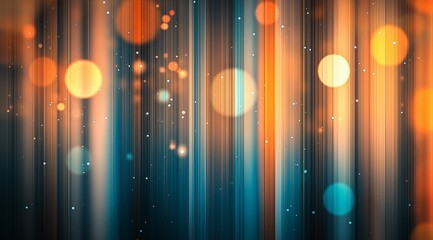 Poster - bright background of colorful particles, universal tech background with blurred particles in bright glowing colors