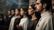 © Satisgitfied - Intense Moment of Reflection in a Religious Ceremony with Smoke