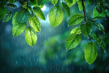 the clarity and sparkle of individual rocks or minerals with rain drops