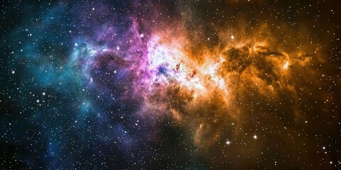 Wall Mural - space galaxy background with stars, nebula, and cosmic elements.it's perfect for science fiction or 