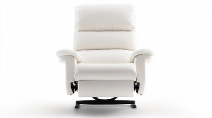 Sticker - Modern white reclining chair positioned centrally against a bright background, showcasing comfort and style