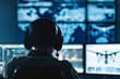 © Artinun - Professional military drone operators monitoring unmanned aircraft in a high security control center during critical missions, showcasing modern aviation technology and surveillance capabilities.