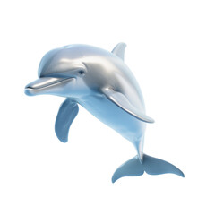 Wall Mural - graceful dolphin swimming in clear ocean water on a bright and sunny day