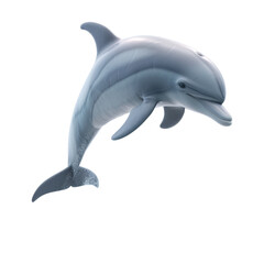 Wall Mural - graceful dolphin captured in motion against a simple layout displaying its sleek body