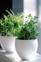 Poster - Indoor plants on a sunny windowsill, perfect for a home or office decor