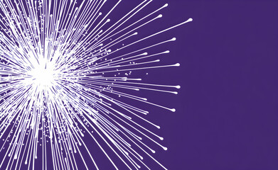 Poster - Abstract Burst: A Dynamic White Explosion on Purple Background