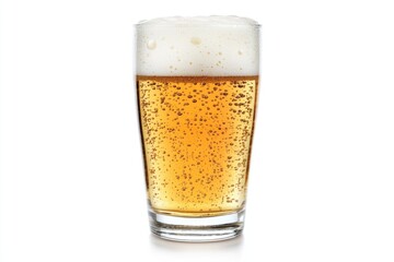 Poster - A close-up shot of a glass filled with beer