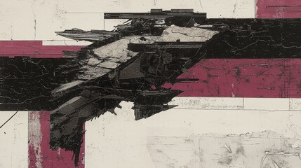 Poster - Abstract Collage of Evolving Data Structures and Concepts in Digital Art