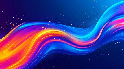 Poster - Abstract Colorful Shapes Conveying Dynamic Motion and Energy in Design