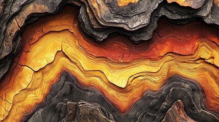 Poster - Abstract Contours Depicting Natural Influence of Colorful Textures and Patterns