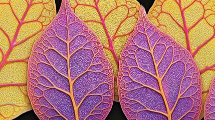 Poster - Intricate Abstract Patterns Mimicking Natural Data Networks in Leaves