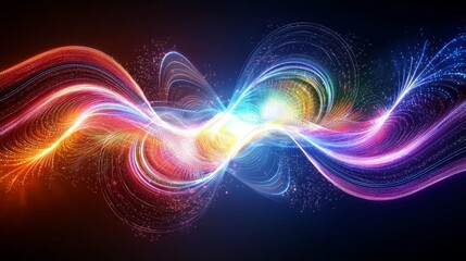 Poster - Abstract Digital Canvas Depicting Evolution of Light in Vibrant Colors